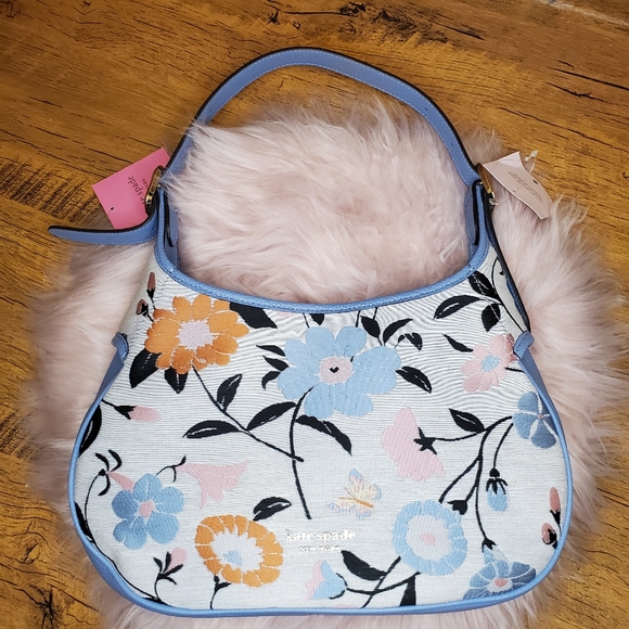 Penny Floral Jacquard Small Hobo Bag NWT Kate spade crossbody floral garden - Picture 5 of 12